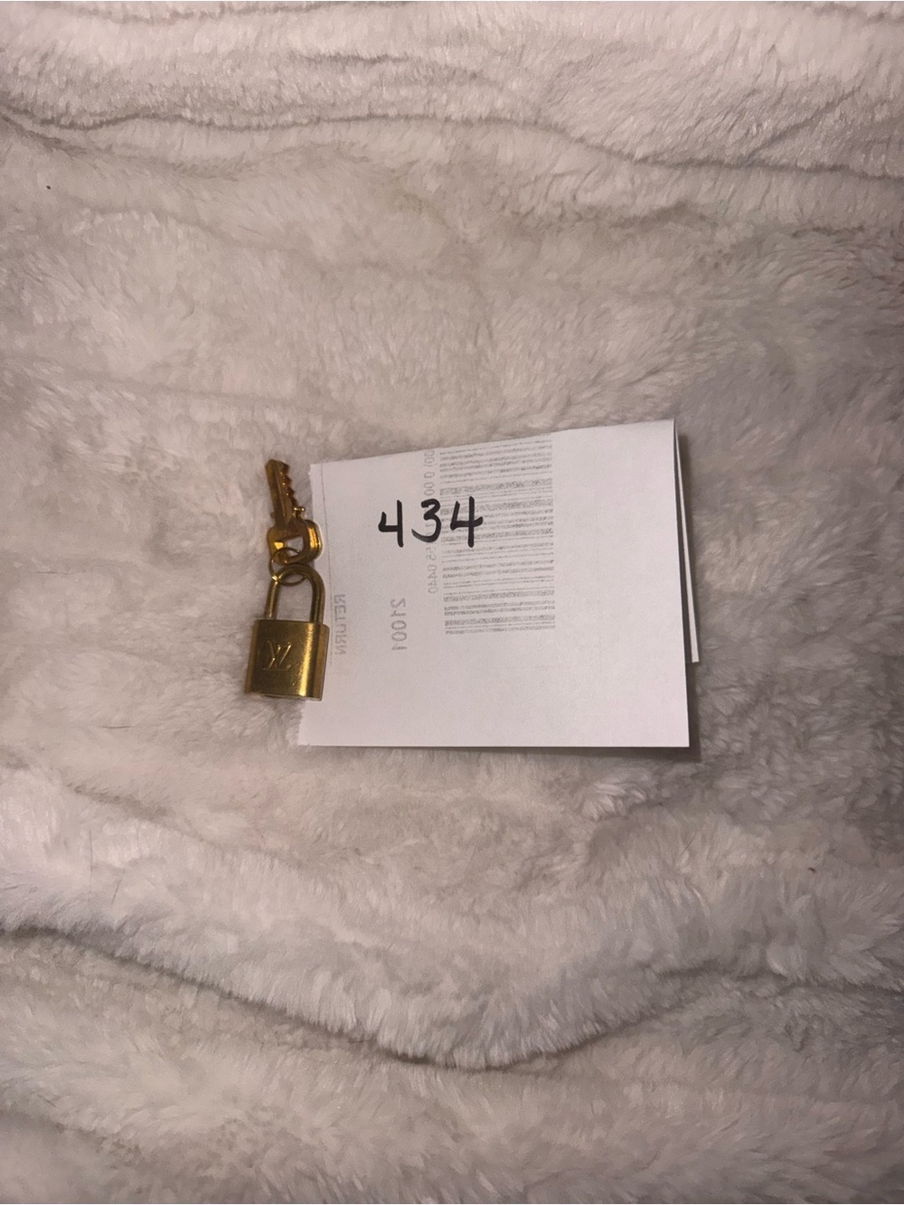 Louis Vuitton Gold Padlock and Key